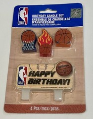 NBA SLAM DUNK PARTY ~ Confetti, 20 Party Bags, Garland, Candles, Swirl Decor NEW