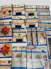 46Pc Birthday Party Supplies Bundle Balloons Decor Games Backdrop Photo Props