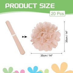 20Pcs Tissue Pom Poms, 14 Inch Colorful Large Flowers Wall Decorations for Fi…