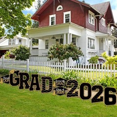 Celebrate Graduation with 11 Elegant Yard Signs & 23 Sturdy Stakes – 2026 Decor