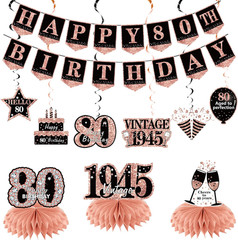 Yatufom 60Th Birthday Decorations for Women, Rose Gold Vintage 1966 Birthday Ban