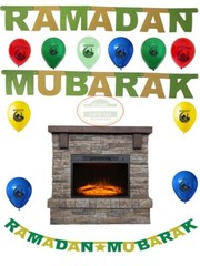 Ramadan decor 44 Pcs string Light + Banner + balloons Ramadan Gift Islamic gifts
