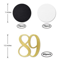 200 PCS Gold 89th Glitter Birthday Number Table Confetti Scatter
