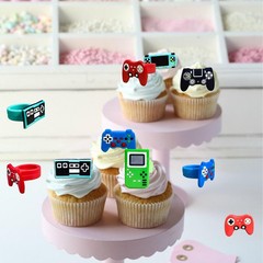 LcingTify Video Game cupcake rings 24 pcs