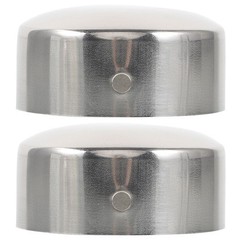 2Pcs Durable Metal Handrail End Caps Stainless Steel Tube Plugs Silver