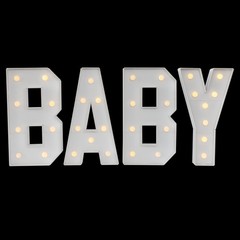 «BABY» Letter Light LED Light Up Letters for Baby Birthdays/Showers KT Board