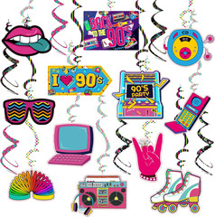 90s Theme Party Decorations Throwback 90’s Party Colorful 1990s Hip Hop Birthday