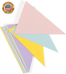 Pastel-Rainbow Party-Decorations Banner,2 Pack Baby Shower Decorations for Girl