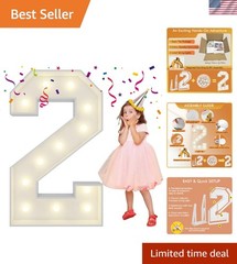 Elegant 4FT Light Up Number Sculpture – Perfect for Class of 2026 Celebrations