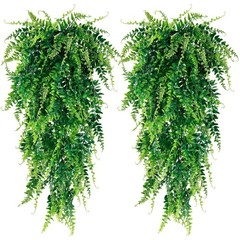 Sggvecsy 4 Pack Artificial Hanging Plants Fake Plant Faux Light Green