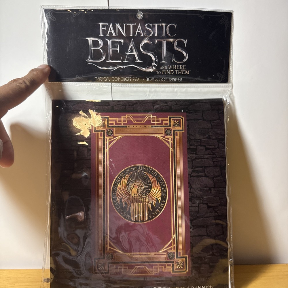 Fantastic Beasts & Where to Find Them 30×50 Banner Magical Congress Seal NEW