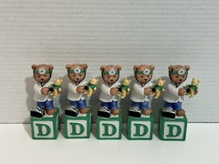Bronson Collectibles Letter «D» Dennis the Doctor Alpha Block Bear Figurine 5pcs