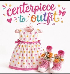 Polka Dot Theme Centerpiece For Baby Shower, Birthday, Keepsake Outfit-Unique