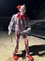 Clown Animated Halloween Prop With Lights And Sound Huge Decoration