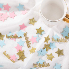 Twinkle Star Glitter Paper Confetti for Baby Shower Gender Reveal Party Decorati