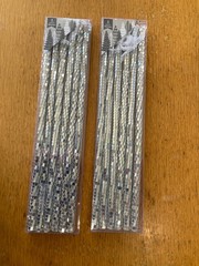 12x Silver Dangling Disco Mirror Ball Droplets, New Year Christmas Party Decor