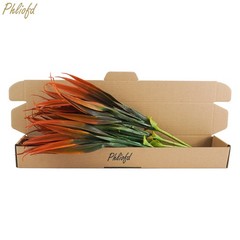 Phliofd 6Pcs Artificial Grass Fake Plants 17.3in Outdoor Plastic 6 Pcs, Red