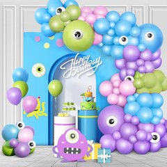 Monster Balloons Arch Garland Kit, Monster Cartoon Inc Balloons Party Decorat…