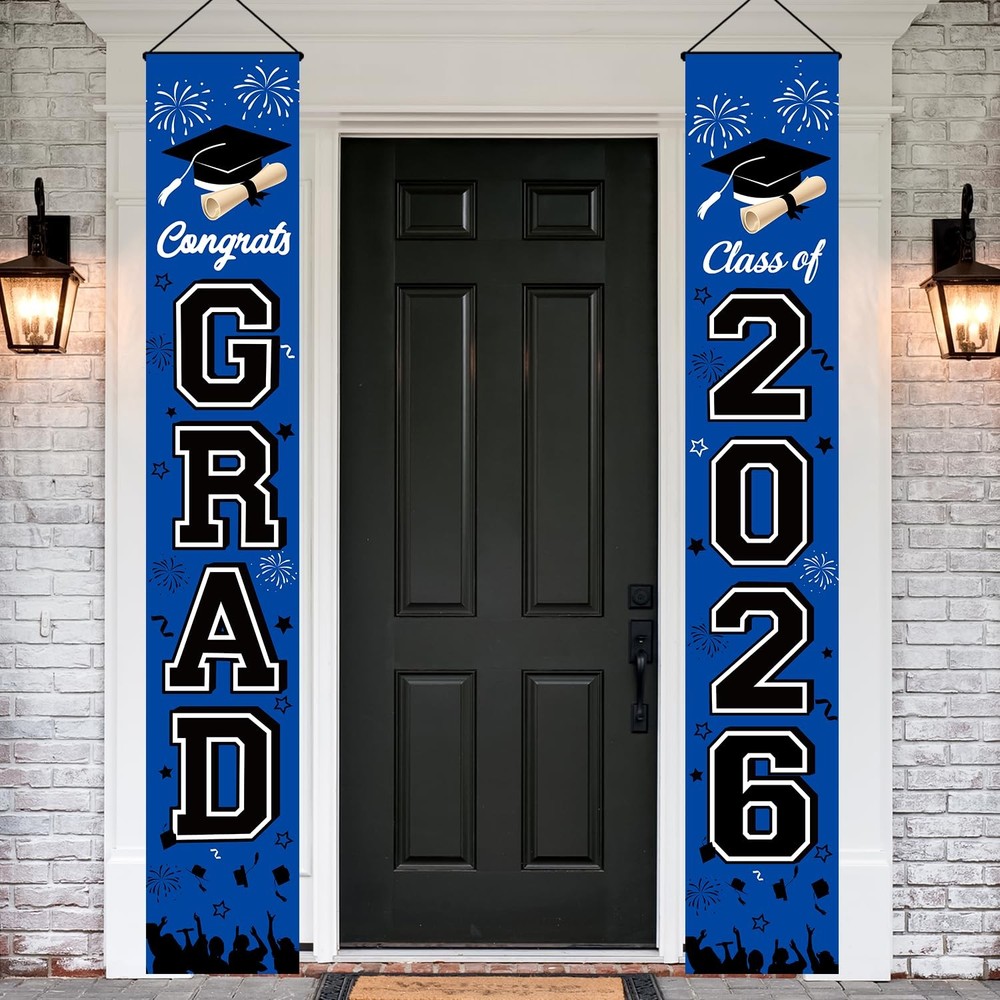 Graduation Decorations 2026 Porch Banner, Congrats Grad Class of 2026 Banner …