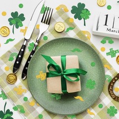 200 PCS St. Patrick’s Day Confetti Decorations for Table, Irish Lucky Shamroc…
