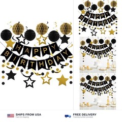 meowtastic Birthday Decorations Happy Birthday Banner with Honeycomb Balls | …