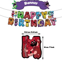 Cute Cartoon Animal Theme Birthday Party Supplies Banner Balloon Cake Toppers
