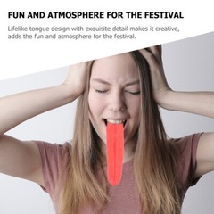 2PCS Tricks Tongue Toys Halloween Cosplay Prop Tongue Model Artificial Tongue