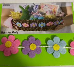 Easter Decoration Mini Felt Banner Spring Flowers Purple Pink Blue Hobby Lobby