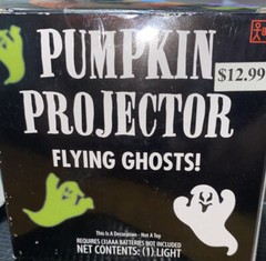 Ghost Pumpkin Projector Pumpkin Carving Accessory, 3.5″, Green White