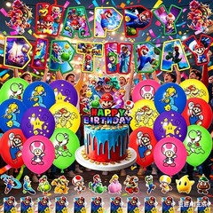 The Super Mario Galaxy Birthday Party Decoration Banner Balloon Baby Shower Gift