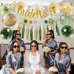 Sage Green Bachelorette Party Decorations Bridal Shower Decor Set Wedding Suite