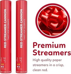 6 Pack Streamer Confetti Poppers, 12» Biodegradable Rainbow Pack,Wedding Cannon