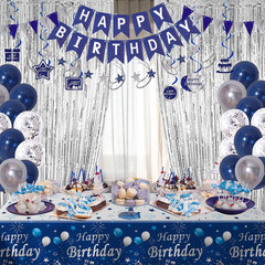 Blue Birthday Decorations for Men, Birthday Party Decorations for Men Women Boys