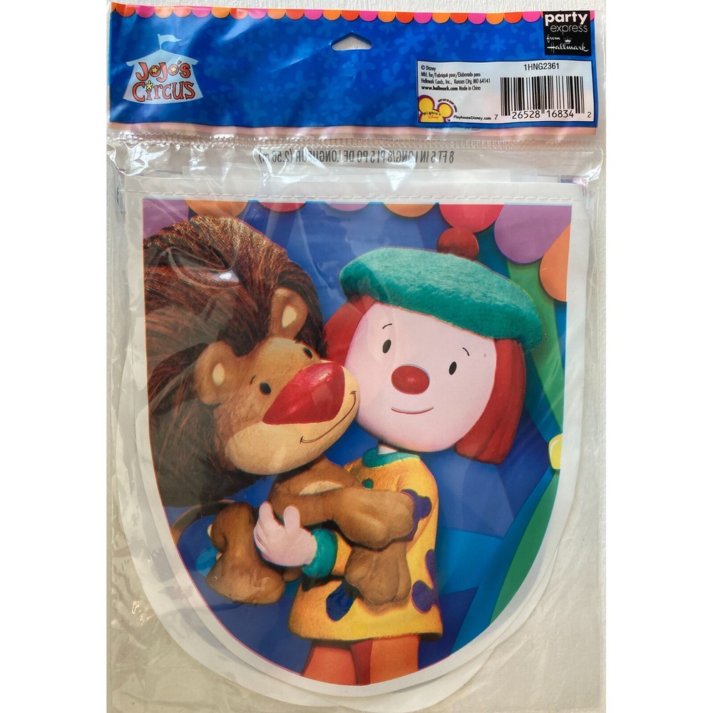 Hallmark Jojos Circus Happy Birthday Banner Party Decor Plastic 8 Ft Long New