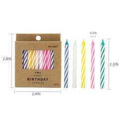 PHD CAKE 144-Count Multicolored 2.3 inches, Pink, Green, White, Yellow, Blue