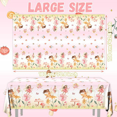 3 Pack Fairy Party Tablecloths 70.8″x42.5″ Disposable Birthday Decor