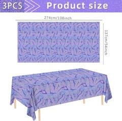 3 Count Iridescent Purple Tablecloths for Kids’ Birthday & Graduation Parties