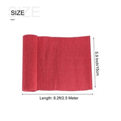 1 PCS Crepe Paper Roll Decoration 8.2ft Long 5.9 Inch Wide Red