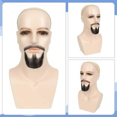 Human Hair Beard Goatee, 100% Handmade Soft Lace Invisible Fake Beard, Highly…