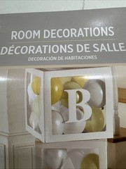 Baby Shower Balloon Boxes, White