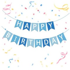 Happy Birthday Banner Happy Birthday Sign Birthday Decorations for Light Blue