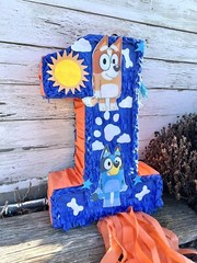 Bluey Number One Piñata Dogs Party Birthday Party