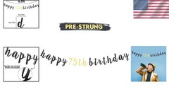 Glittery 75th Birthday Banner – Durable Party Decoration for Cherished Memories