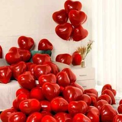 20 pieces Red Heart-Shaped Latex Balloons – 25.4 cm – for all occasions