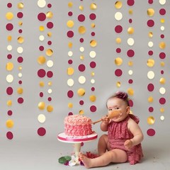 46 Ft Maroon Gold Party Decorations Burgundy Beige