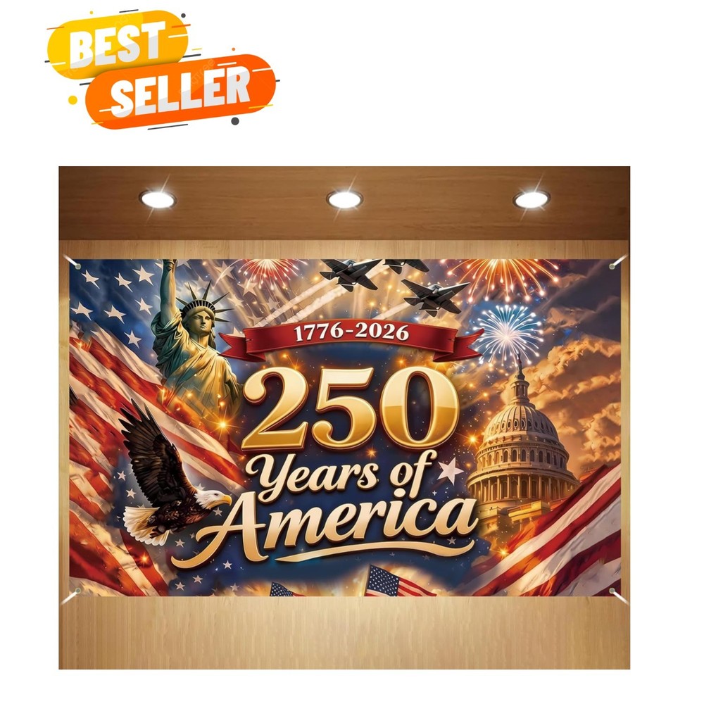 America 250 Anniversary Photo Backdrop Patriotic Banner 4th of July Fourth of…