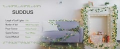 Vines with Lights Battery Operated, 33ft 100 LED Eucalyptus Garland String