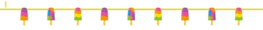Ice Cream Banner Popsicle Party Ribbon Banner Decoration Favor party Supply 7ft