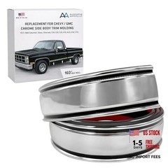Chrome Side Body Trim Molding Compatible Half Roll – 160″ Chrome 2.25″ (73-88)