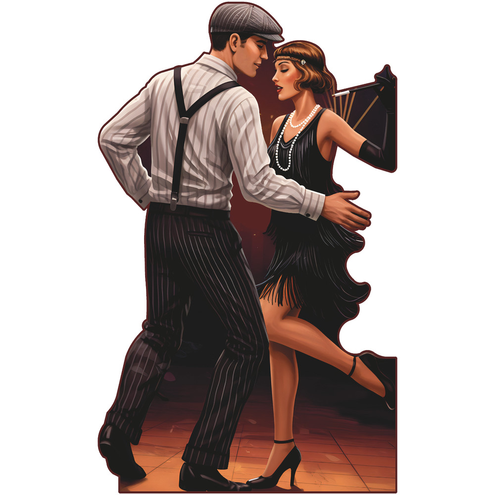 SP13485 Dancing Roaring 20s 1920s Couple Cardboard Cutout Standee Standup
